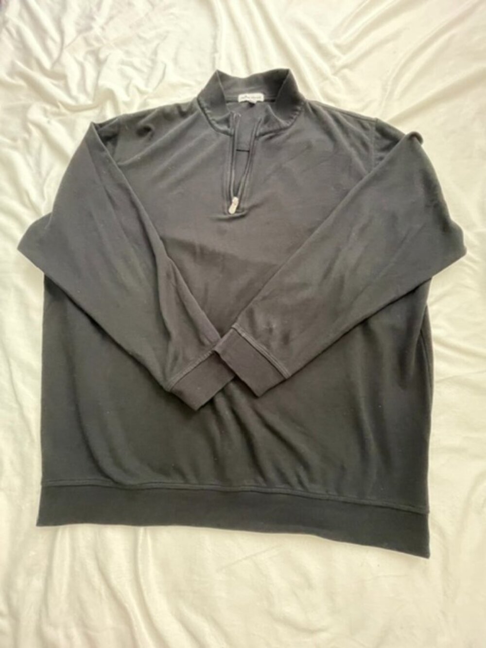 Peter Millar Men’s 1/4 Zip Activewear Pullover Sweatshirt, Black, Size XXL